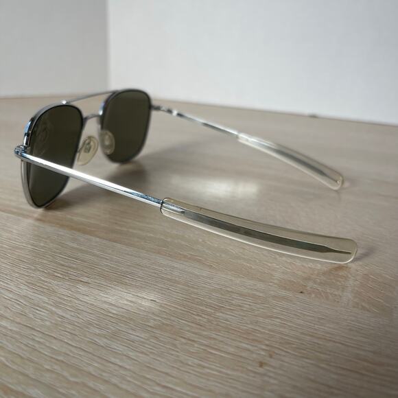 Randolph Engineering Aviator Sunglasses 5 1/2 Chrome AF-58-20 READ - Picture 10 of 15